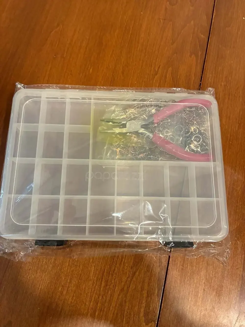 Paparazzi Jewelry Branded Plastic Craft Storage Organizer Box with Pliers and Ju